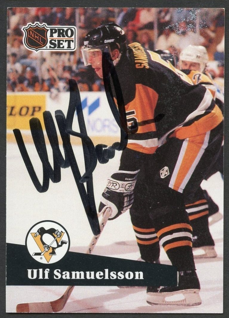 Ulf Samuelsson #459 signed autograph auto 1991-92 Pro Set Hockey Trading Card
