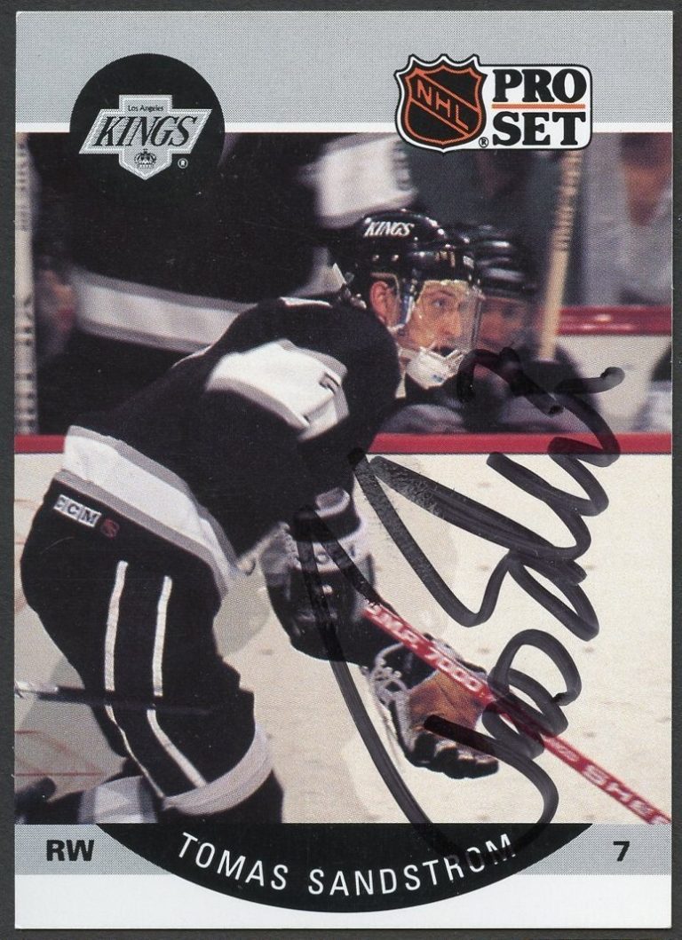 Tomas Sandstrom #127 signed autograph auto 1990-91 Pro Set Card Hockey Card