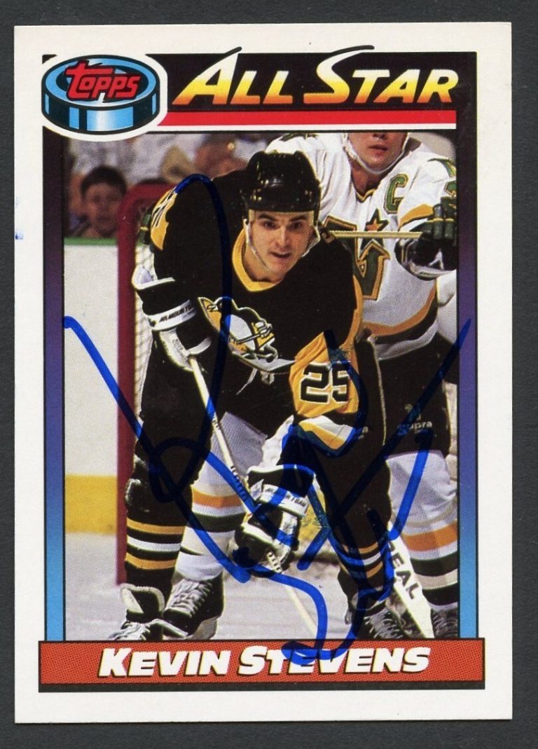 Kevin Stevens #267 signed autograph auto 1991-92 Topps Hockey Trading Card