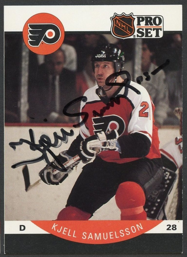Kjell Samuelsson #222 signed autograph auto 1990-91 Pro Set Card Hockey Card