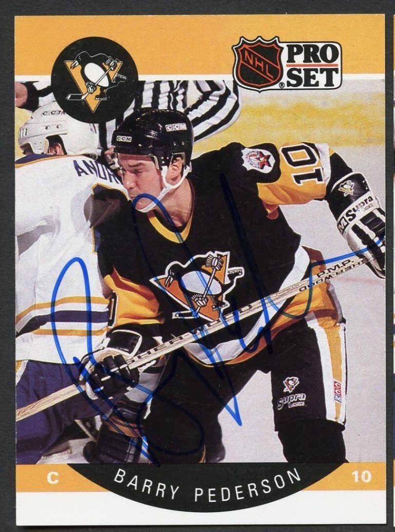 Barry Pederson #238 signed autograph auto 1990-91 Pro Set Card Hockey Card