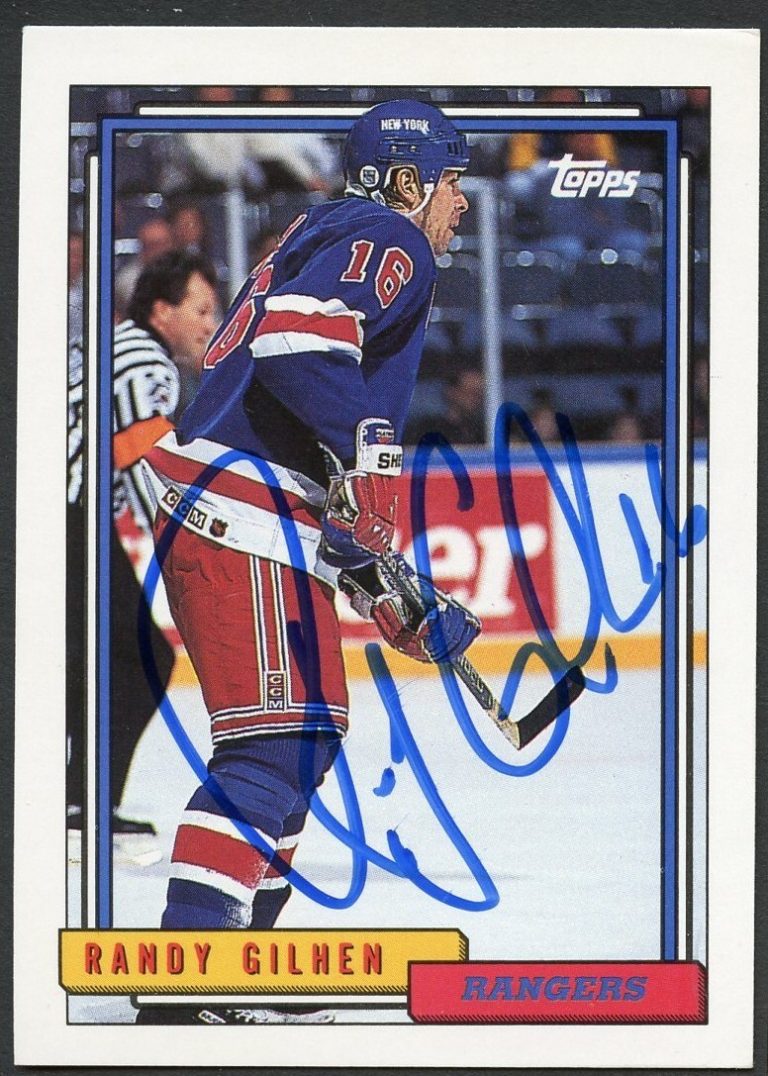 Randy Gilhen #27 signed autograph auto 1992-93 Topps Hockey Trading Card