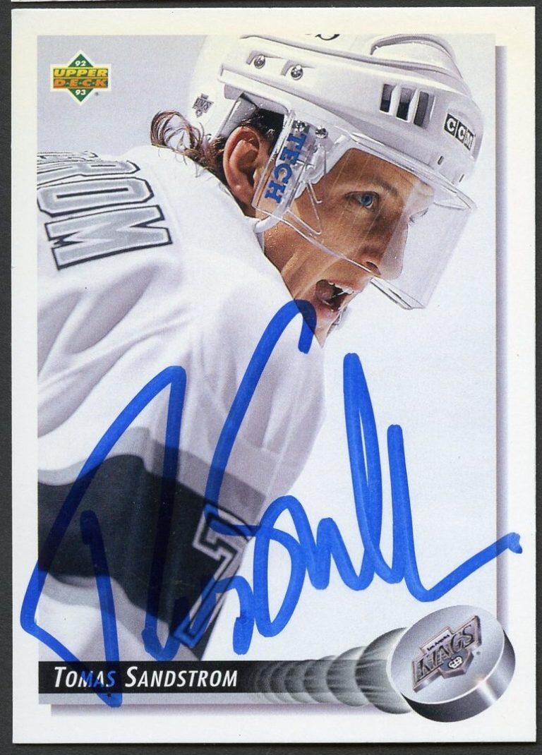Tomas Sandstrom #424 signed autograph auto 1992-93 Upper Deck Hockey Card