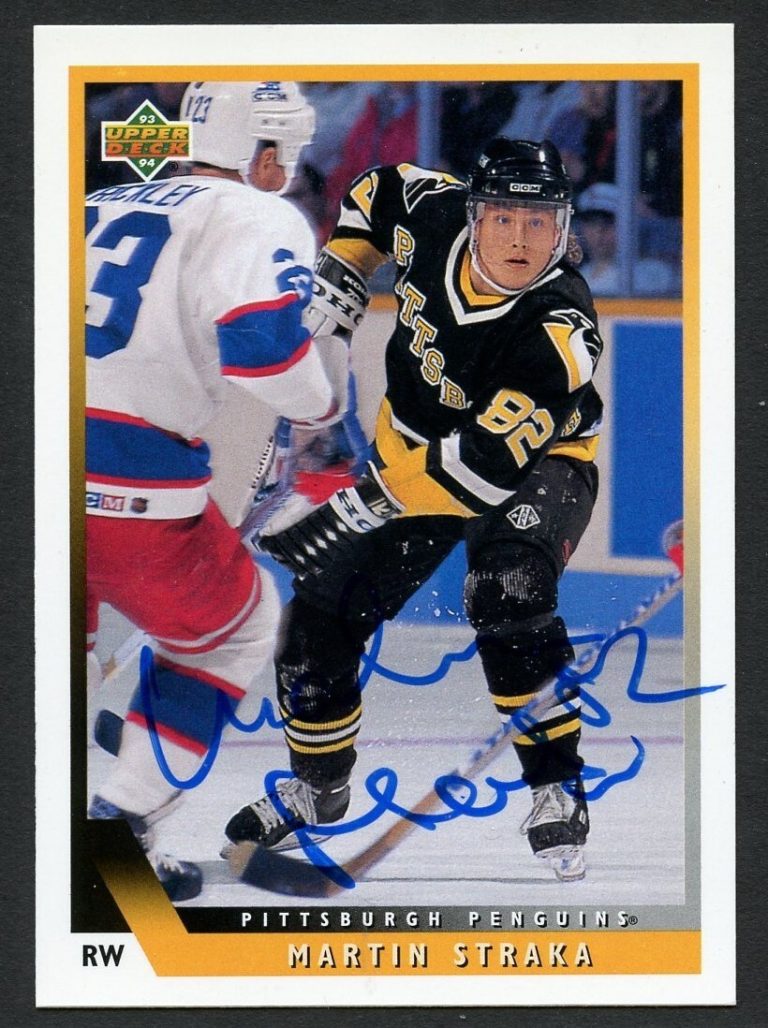 Martin Straka #40 signed autograph auto 1993-94 Upper Deck Hockey Card