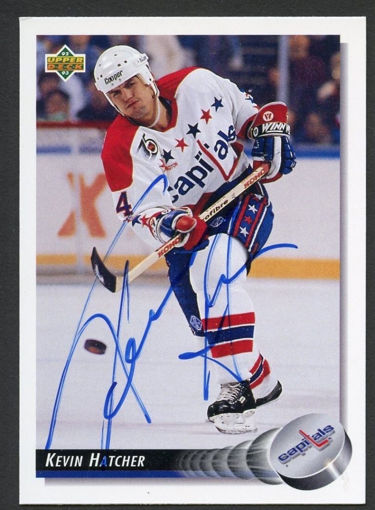 Kevin Hatcher #198 signed autograph auto 1992-93 Upper Deck Hockey Card