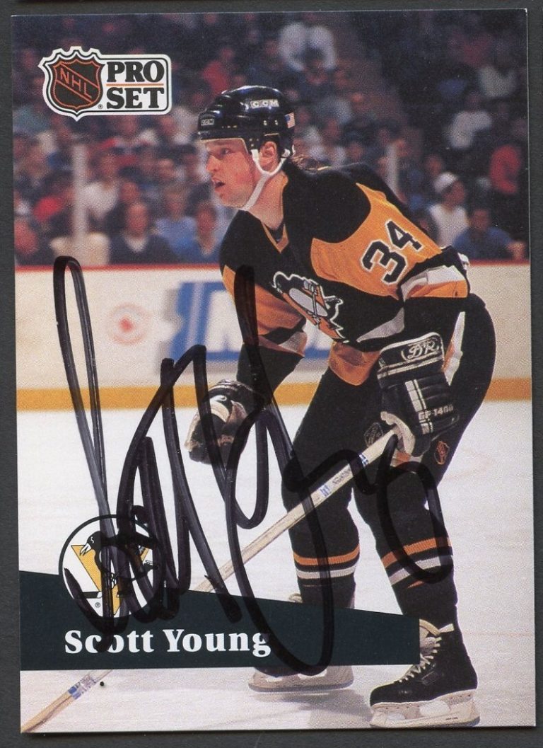 Scott Young #195 signed autograph auto 1991-92 Pro Set Hockey Trading Card
