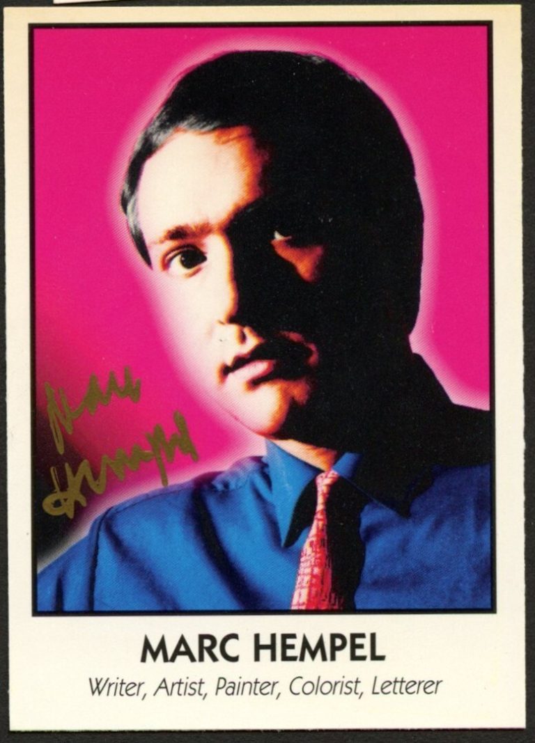 Marc Hempel #74 signed autograph auto 1992 Famous Comic Book Creators Card