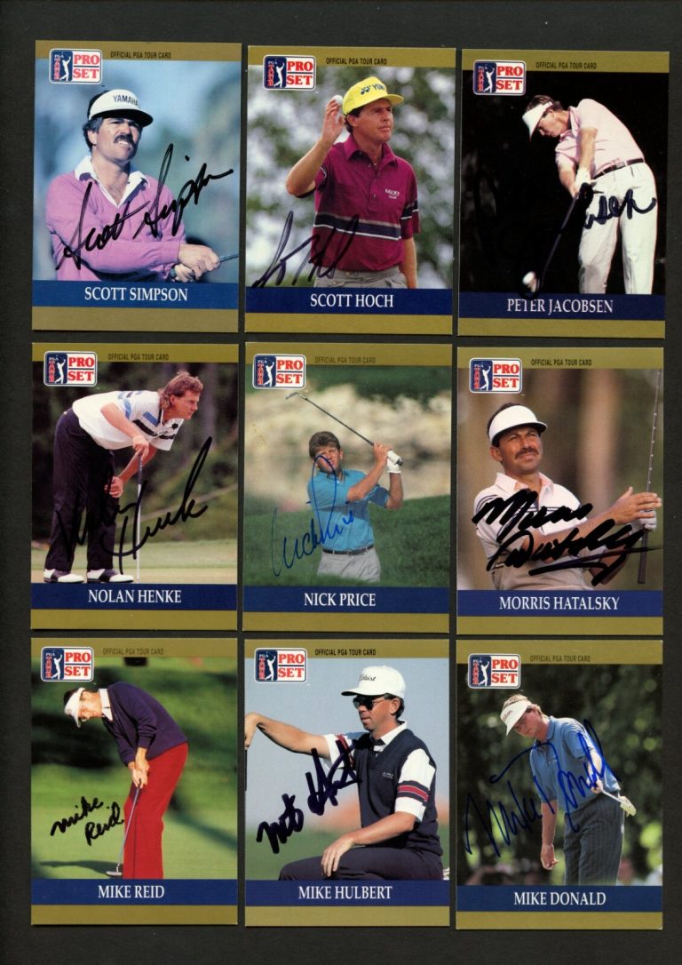36 different signed autographed 1990 Pro Set Golf Cards READ DESCRIPTION!