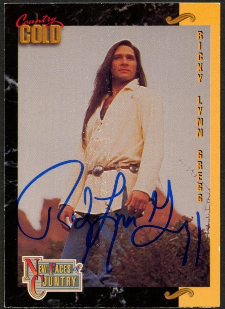 Ricky Lynn Gregg #8 signed autograph auto 1993 Sterling Country Gold Card