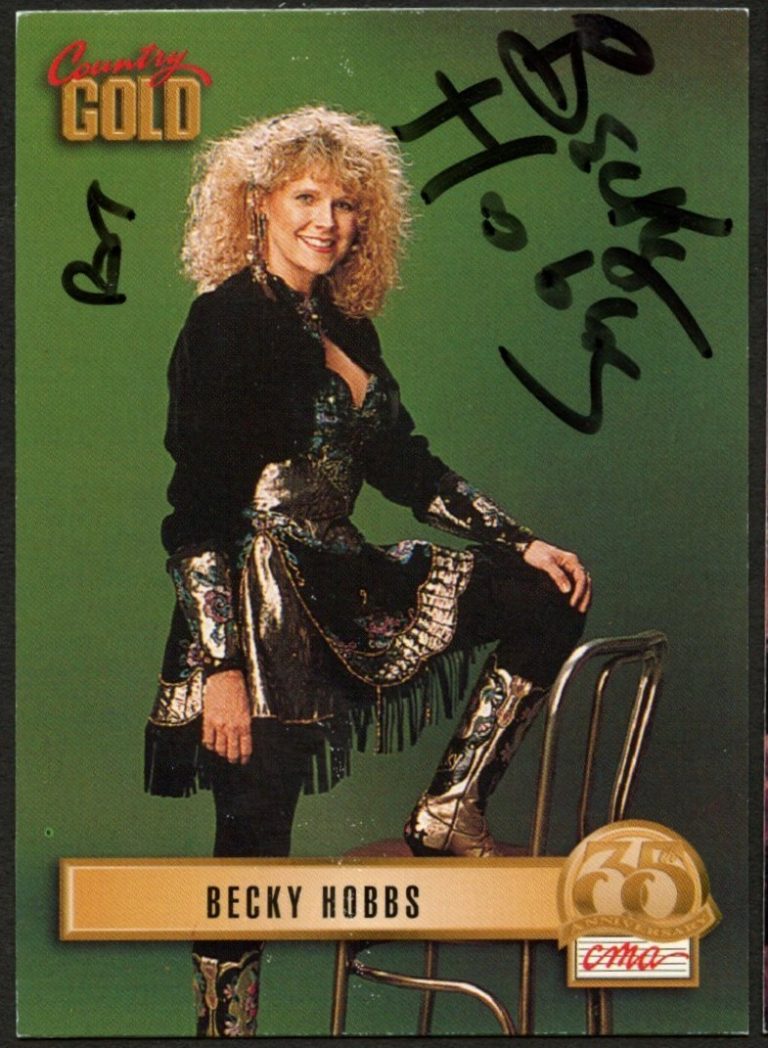 Becky Hobbs #58 signed autograph auto 1993 Sterling Country Gold Card