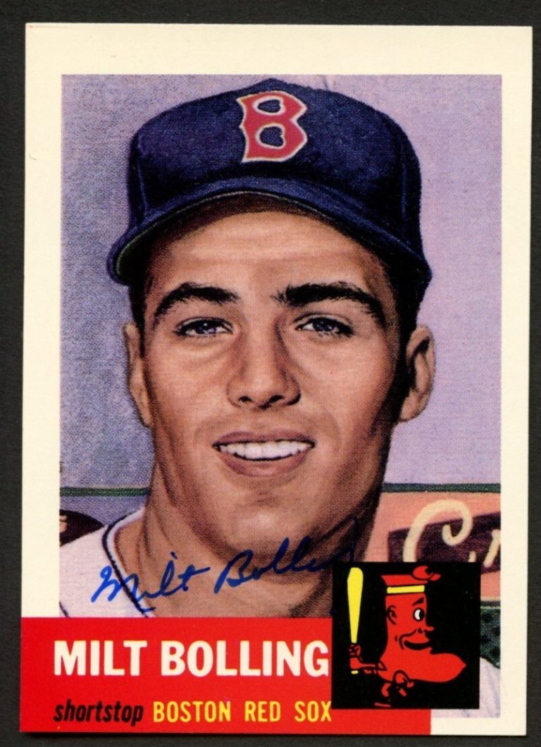 Milt Bolling d2013 #280 signed autograph auto 1991 Topps 1953 Archives Card