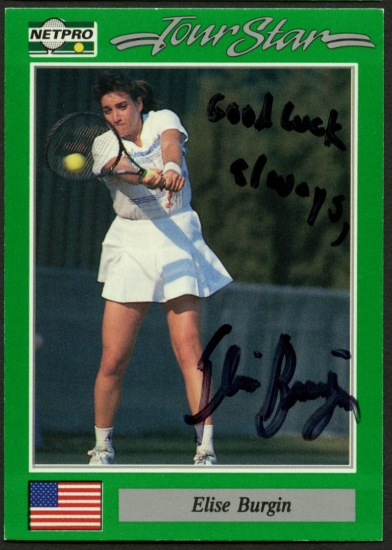 Elise Burgin #73 signed autograph auto 1991 NetPro Tour Star Tennis Card