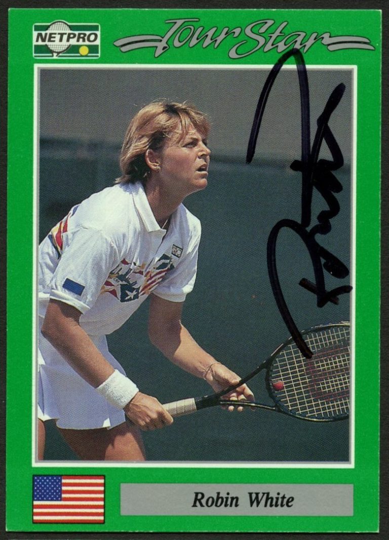 Robin White #81 signed autograph auto 1991 NetPro Tour Star Tennis Card
