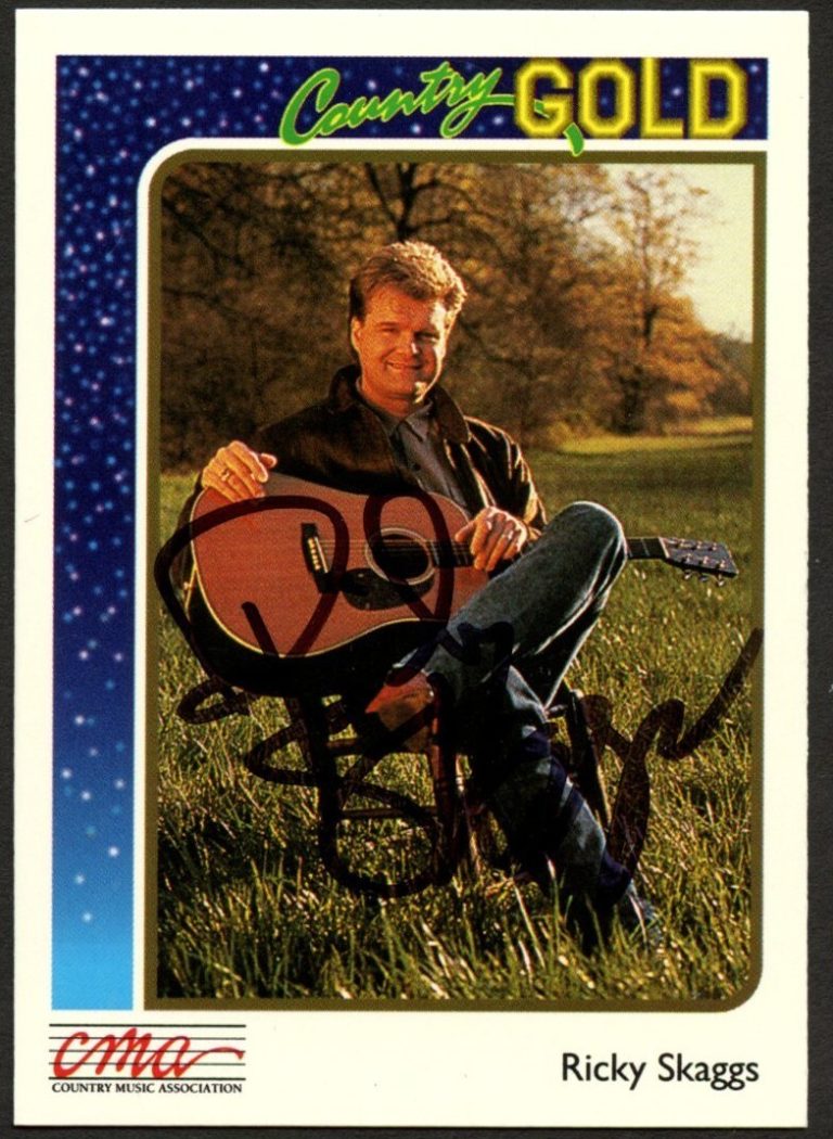 Ricky Skaggs #41 signed autograph 1992 Sterling Country Gold Trading Card