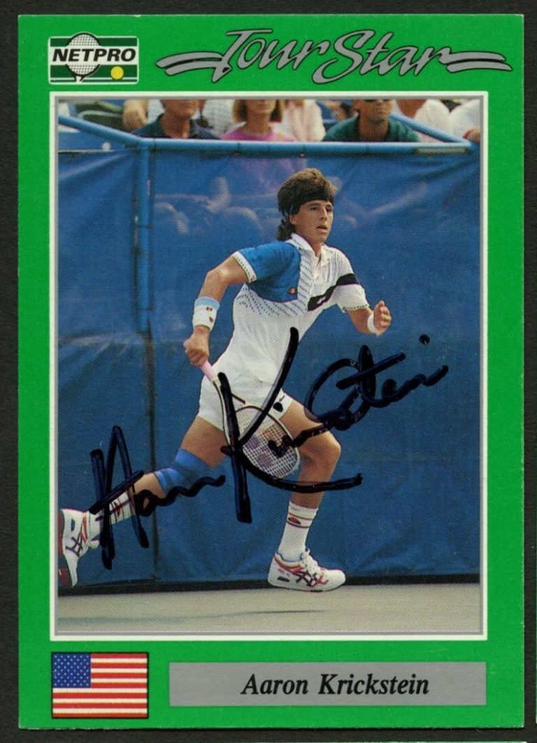 Aaron Krickstein #11 signed autograph auto 1991 NetPro Tour Star Tennis Card