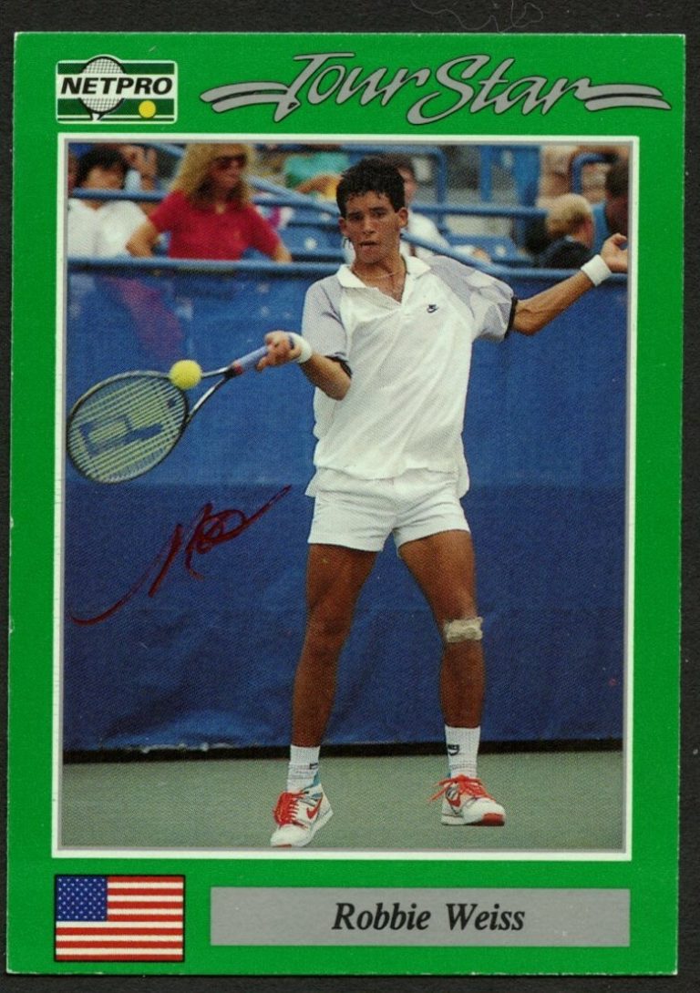 Robbie Weiss #17 signed autograph auto 1991 NetPro Tour Star Tennis Card