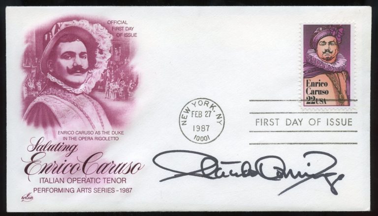 Plácido Domingo signed autograph Spanish Opera Singer Conductor FDC JSA Cert