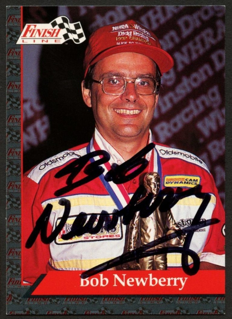 Bob Newberry #115 signed autograph auto 1993 Finish Line NHRA Trading Card