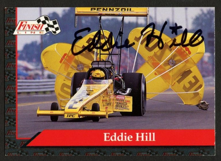 Eddie Hill #24 signed autograph auto 1993 Finish Line NHRA Trading Card