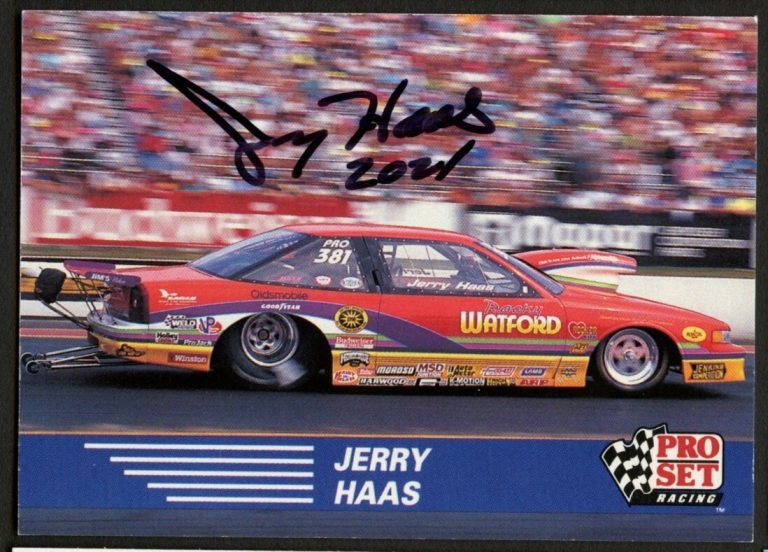 Jerry Haas #94 signed autograph auto 1991 Pro Set  NHRA Trading Card