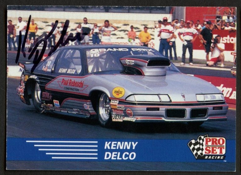 Kenny Delco #91 signed autograph auto 1991 Pro Set  NHRA Trading Card