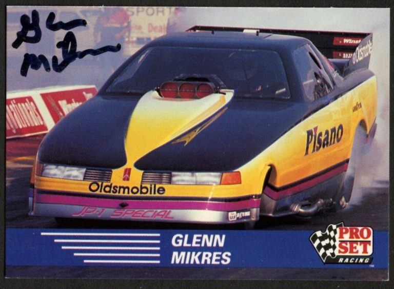 Glenn Mikres #77 signed autograph auto 1991 Pro Set  NHRA Trading Card
