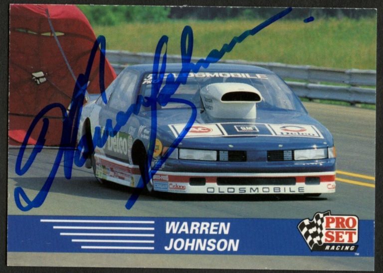 Warren Johnson #86 signed autograph auto 1991 Pro Set  NHRA Trading Card