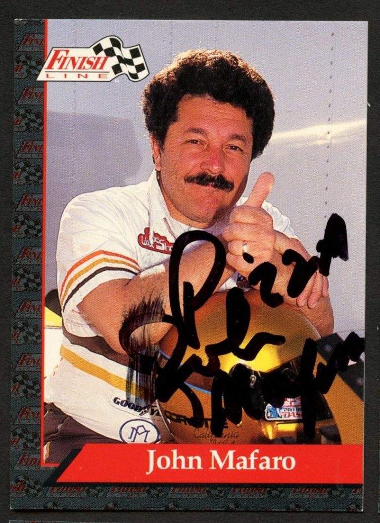 John Mafaro #110 signed autograph auto 1993 Finish Line NHRA Trading Card