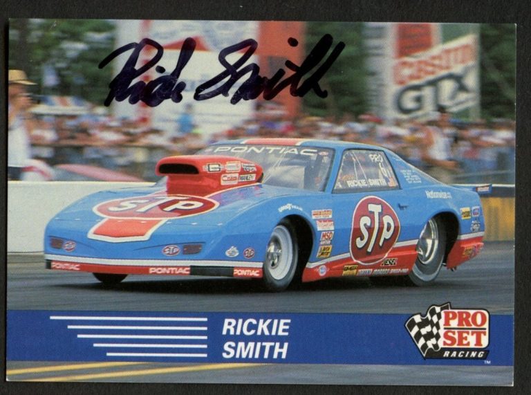 Rickie Smith #87 signed autograph auto 1991 Pro Set  NHRA Trading Card