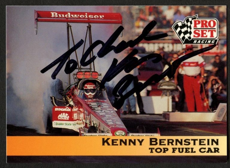 Kenny Bernstein #102 signed autograph auto 1992 Pro Set NHRA Trading Card