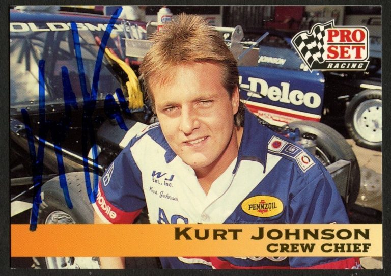 Kurt Johnson #147 signed autograph auto 1992 Pro Set NHRA Trading Card