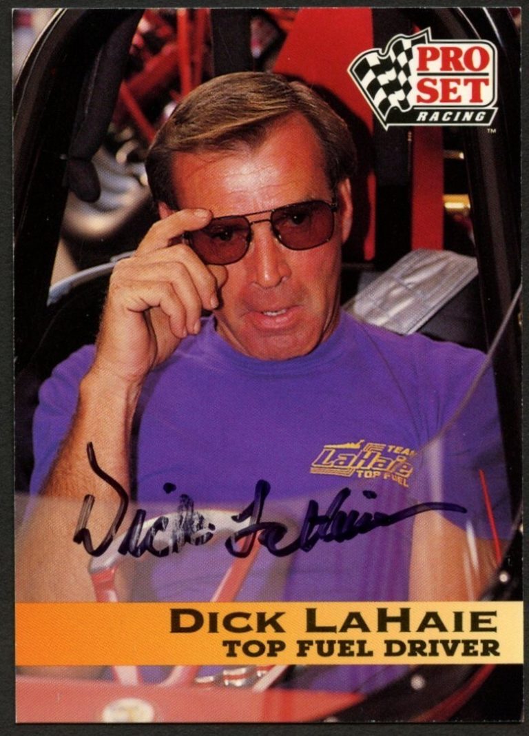Dick LaHaie #8 signed autograph auto 1992 Pro Set NHRA Trading Card