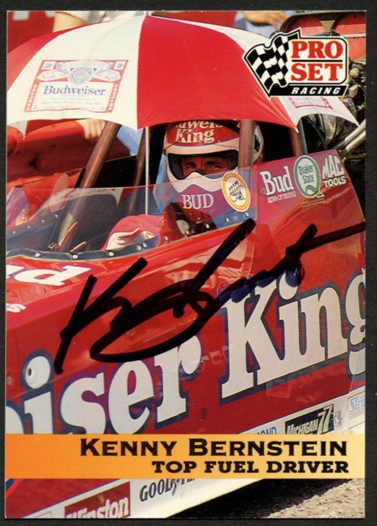 Kenny Bernstein #32 signed autograph auto 1992 Pro Set NHRA Trading Card