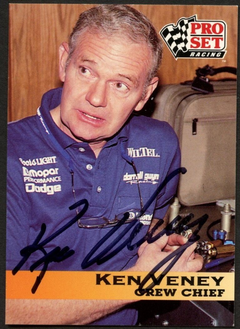 Ken Veney #155 signed autograph auto 1992 Pro Set NHRA Trading Card