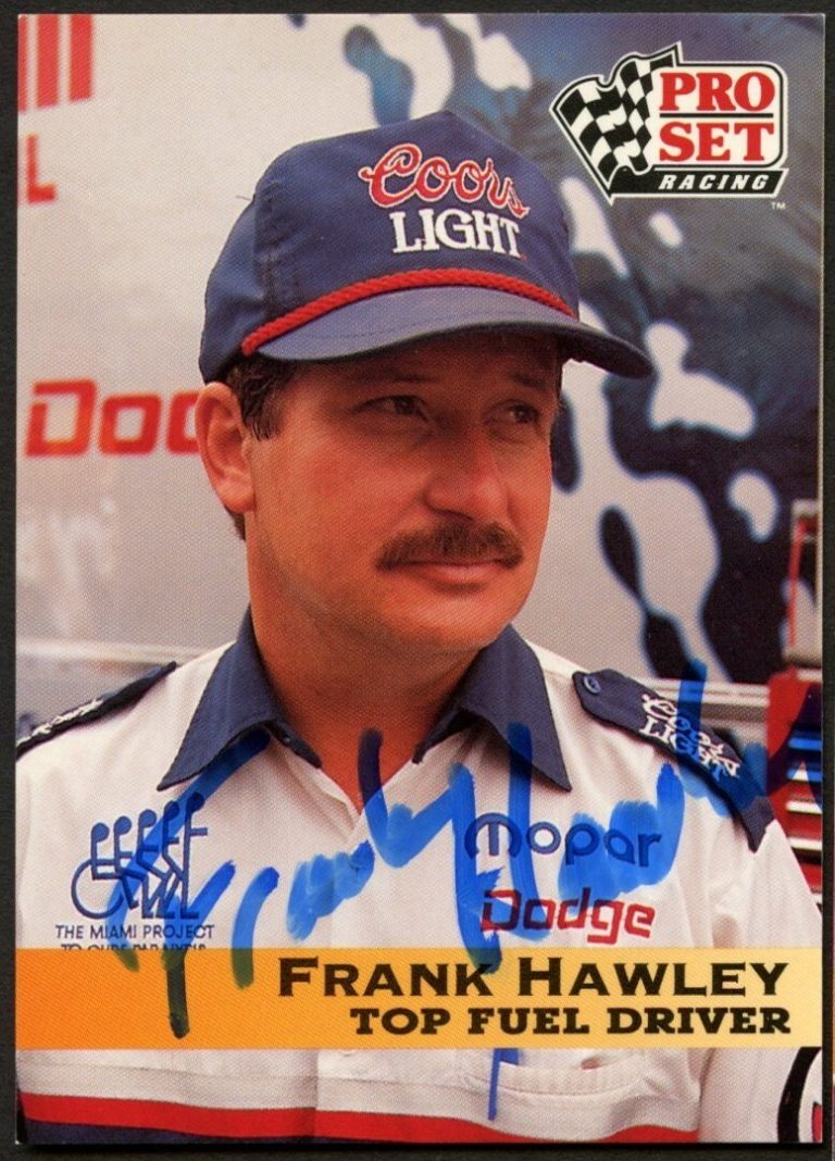 Frank Hawley #4 signed autograph auto 1992 Pro Set NHRA Trading Card