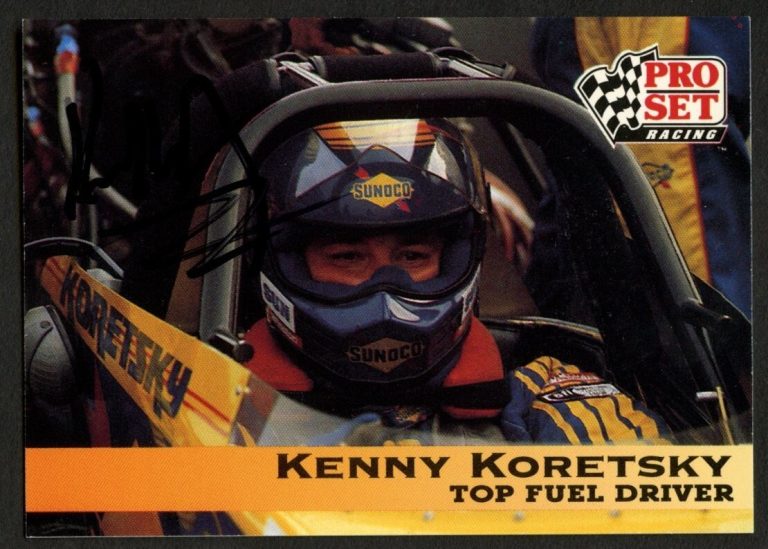 Kenny Koretsky #25 signed autograph auto 1992 Pro Set NHRA Trading Card