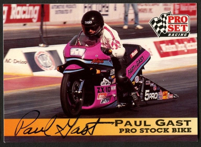 Paul Gast #97 signed autograph auto 1992 Pro Set NHRA Trading Card
