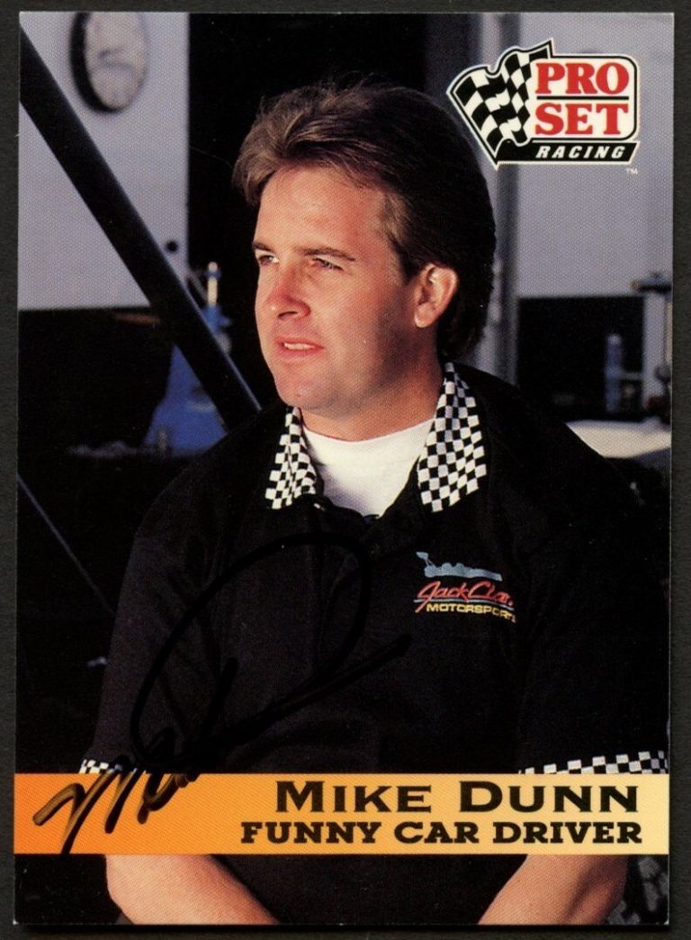 Mike Dunn #64 signed autograph auto 1992 Pro Set NHRA Trading Card