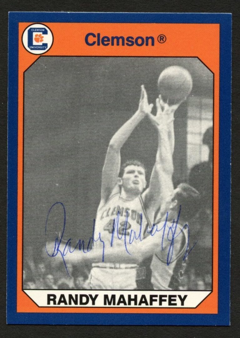 Randy Mahaffey #188 signed autograph 1990 Clemson Collegiate Collection Card