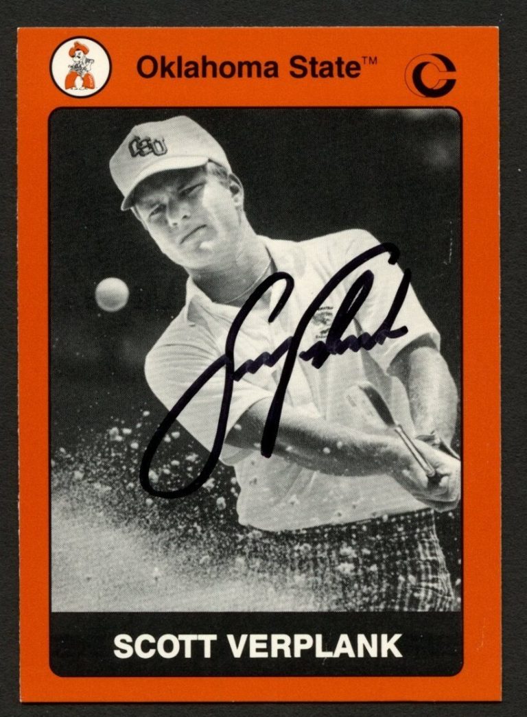 Scott Verplank #38 signed autograph 1991 Oklahoma State Collegiate Collection