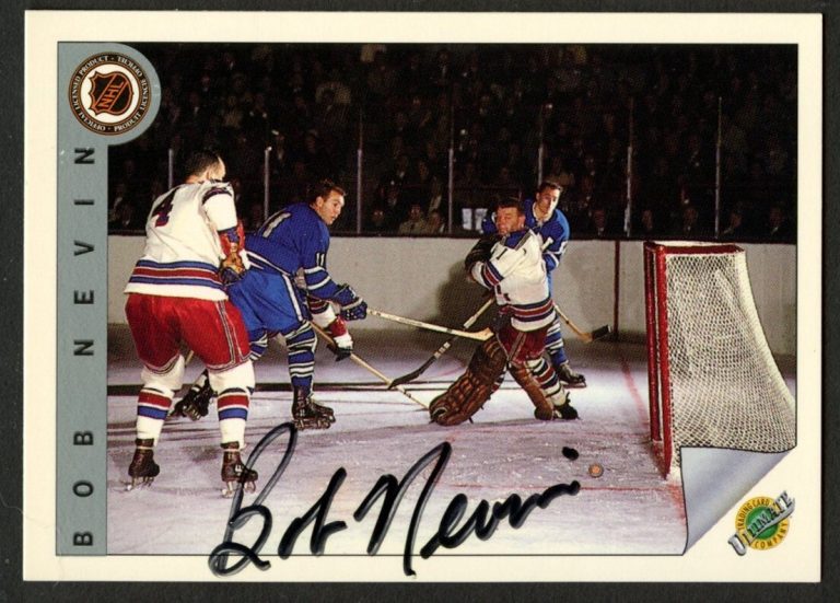 Bob Nevin #26 signed autograph auto 1992 Ultimate Original Six Hockey Card