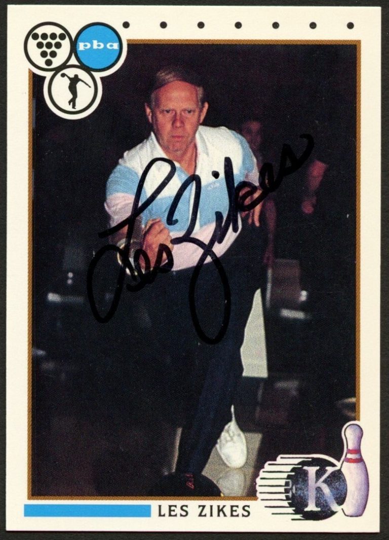 Les Zikes #54 signed autograph auto 1990 Kingpins PBA Bowling Trading Card