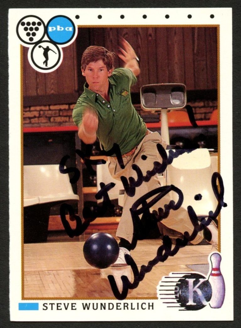 Steve Wunderlich #41 signed autograph 1990 Kingpins PBA Bowling Trading Card