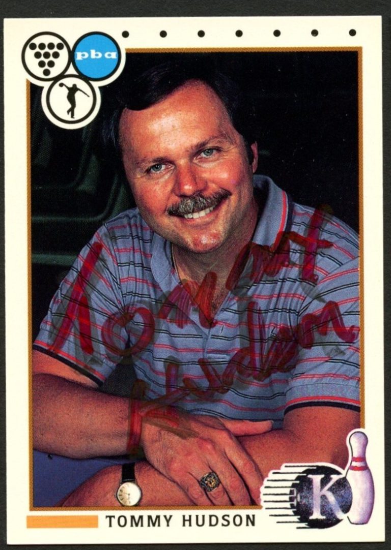 Tommy Hudson #39 signed autograph auto 1990 Kingpins PBA Bowling Trading Card