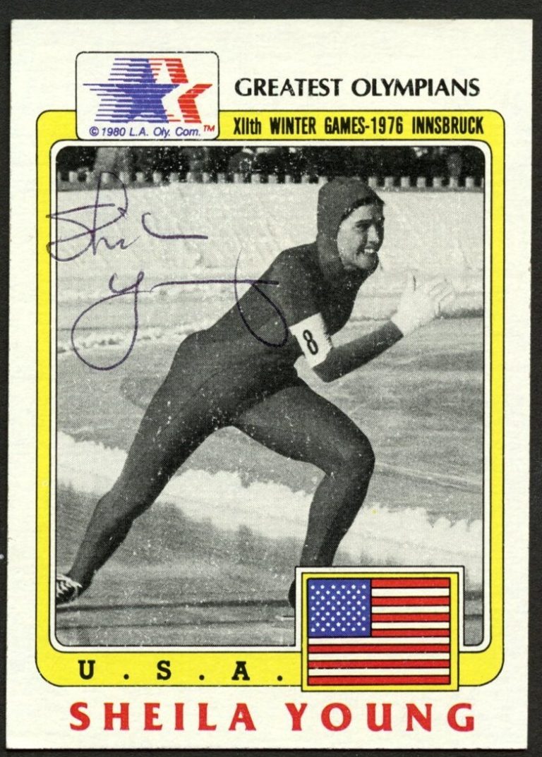 Sheila Young #64 signed autograph 1983 Topps Greatest Olympians Trading Card