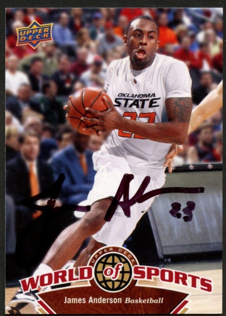 James Anderson #26 signed autograph auto 2010 Upper Deck World of Sports card