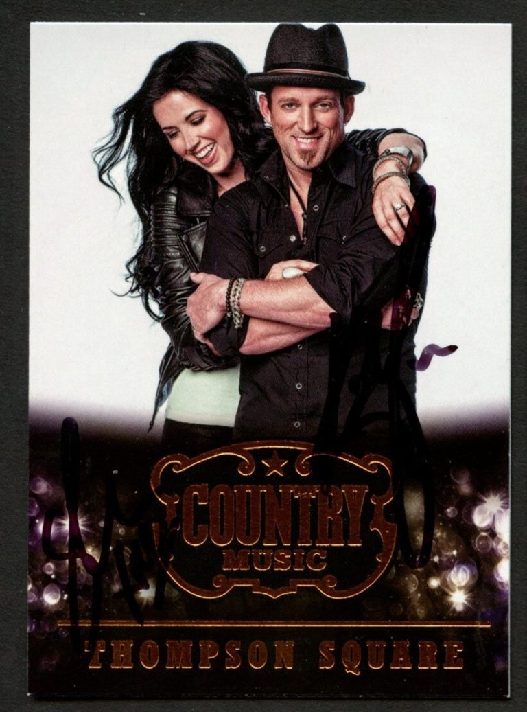 Keifer & Shawna Thompson #74 signed autograph 2014 Panini Country Music Card