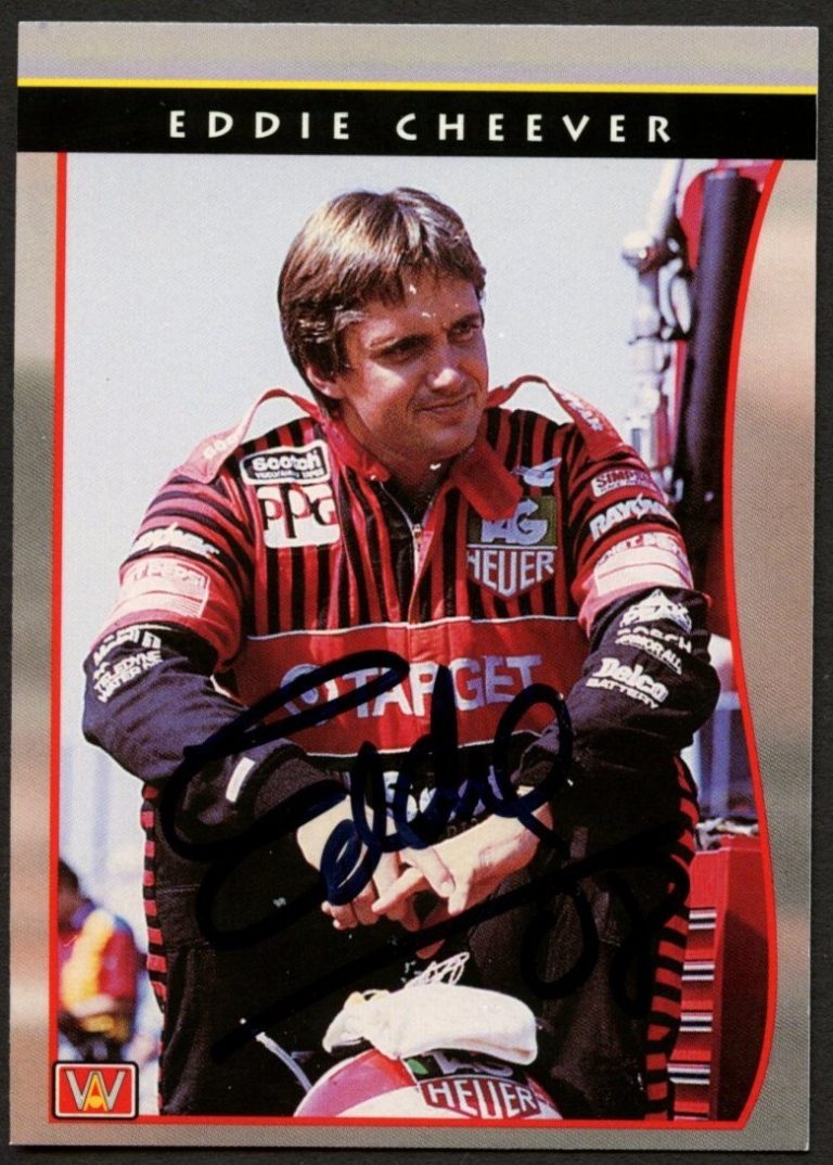 Eddie Cheever #9 signed autograph auto 1992 PPG Indy Racing Trading Card