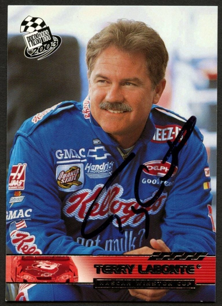 Terry Labonte #19 signed autograph auto 2003 Press Pass NASCAR Trading Card