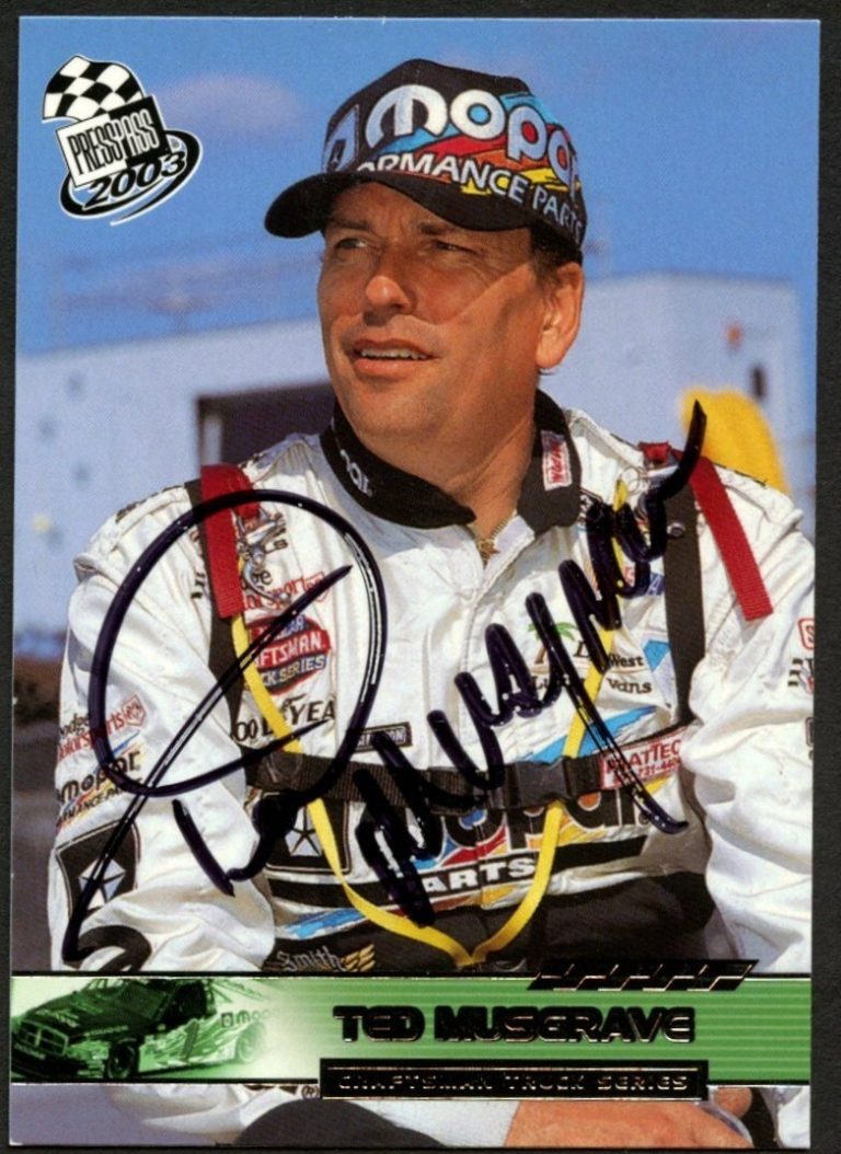 Ted Musgrave #50 signed autograph auto 2003 Press Pass NASCAR Trading Card